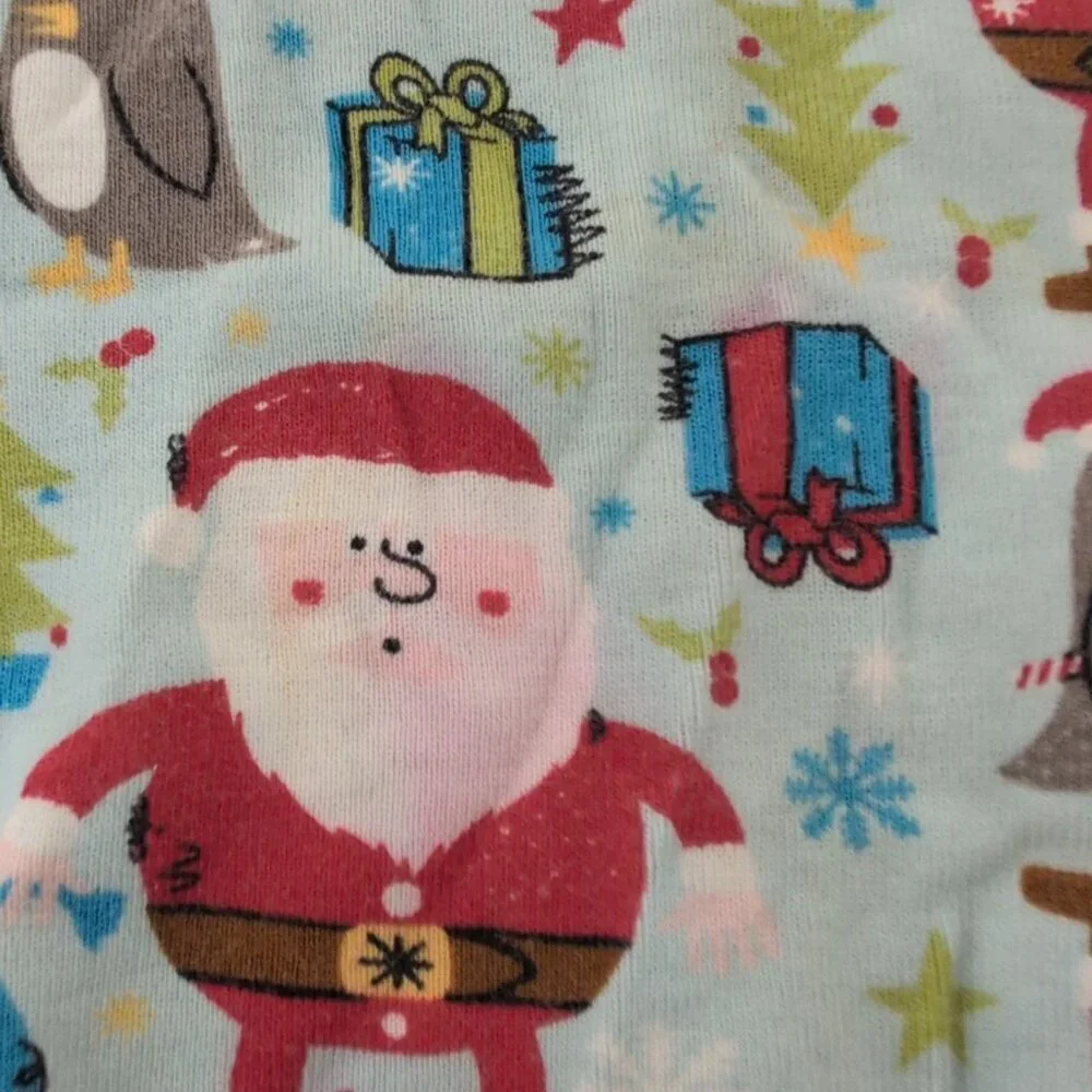 Hanna Andersson 110 Santa Pajama Set Kid Size 5 Organic Cotton Christmas Penguin